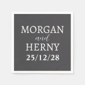 Gepersonaliseerde Eenvoudige Stijlvolle Moderne Mi Servet (Voorkant)