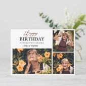 Gepersonaliseerde eenvoudige verjaardag oma leuk f kaart (Staand voorkant)