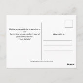 Gepersonaliseerde Eenvoudige Verjaardag Stijlvolle Briefkaart (Achterkant)