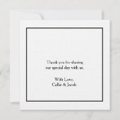 Gepersonaliseerde Eenvoudige Vierkante Foto Dank u Bedankkaart (Achterkant)