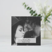 Gepersonaliseerde Eenvoudige Vierkante Foto Dank u Bedankkaart (Staand voorkant)