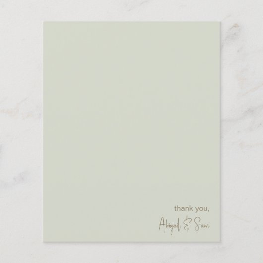 Gepersonaliseerde eenvoudige wijze bruiloft briefp (Voorkant)