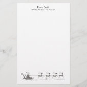 Gepersonaliseerde Eenvoudige Witte Kerstkerstkerst Briefpapier (Voorkant)