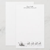 Gepersonaliseerde Eenvoudige Witte Kerstkerstkerst Briefpapier (Voorkant / Achterkant)