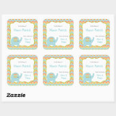 Gepersonaliseerde eerste bibliotheek boek bord sti vierkante sticker (Vel)