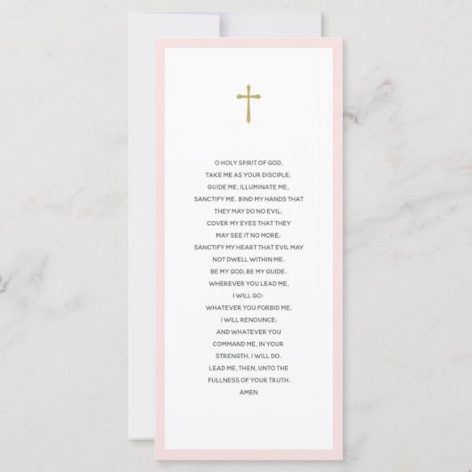 Gepersonaliseerde eerste-commune-gebeerde Kaart (Achterkant)