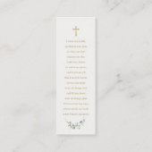 Gepersonaliseerde eerste-commune-gebeerde Kaart Mini Visitekaartje (Achterkant)