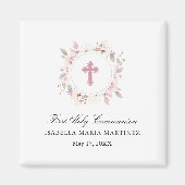 Gepersonaliseerde eerste communie cross magneet gu (Voorkant)