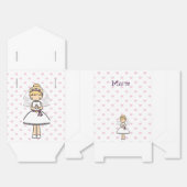 Gepersonaliseerde eerste communie dag meisje bedankdoosjes (Ongevouwen)