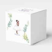 Gepersonaliseerde eerste communie dag meisje gunst bedankdoosjes (Voorkant Zijde)