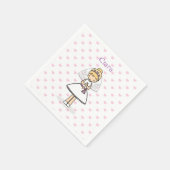 Gepersonaliseerde eerste communie dag meisje servet (Hoek)