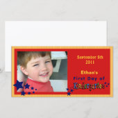 Gepersonaliseerde eerste dag van de kleuterschool aankondiging (Voorkant / Achterkant)