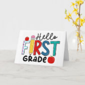 Gepersonaliseerde eerste dag van schoolklas kaart (Gele Bloem)