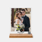 Gepersonaliseerde eerste dans lied bruiloft foto acryl bord (Voorkant)