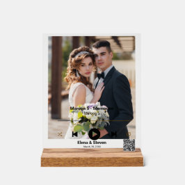 Gepersonaliseerde eerste dans lied bruiloft foto acryl bord