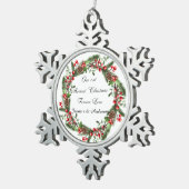 Gepersonaliseerde eerste getrouwde kerst ornament (Rechts)