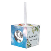 Gepersonaliseerde eerste getrouwde kerst ornament (Achter hoekig)