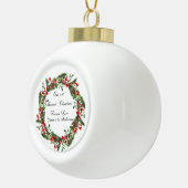 Gepersonaliseerde eerste getrouwde kerst ornament (Rechts)