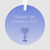 Gepersonaliseerde Eerste Hanukkah Ornament (achterkant)