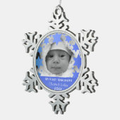 Gepersonaliseerde Eerste Hanukkah Tin Sneeuwvlok Ornament (Rechts)