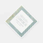 Gepersonaliseerde Eerste Heilige Communie Blauw Go Servet (Hoek)