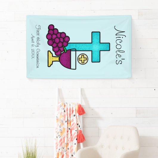 Gepersonaliseerde Eerste Heilige Communie Spandoek (Insitu)