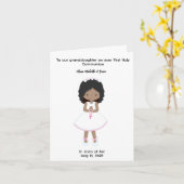 Gepersonaliseerde Eerste Heilige Communie voor mei Kaart (Gele Bloem)
