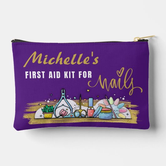 Gepersonaliseerde eerste hulp kit voor nagels acce etui (Achterkant)