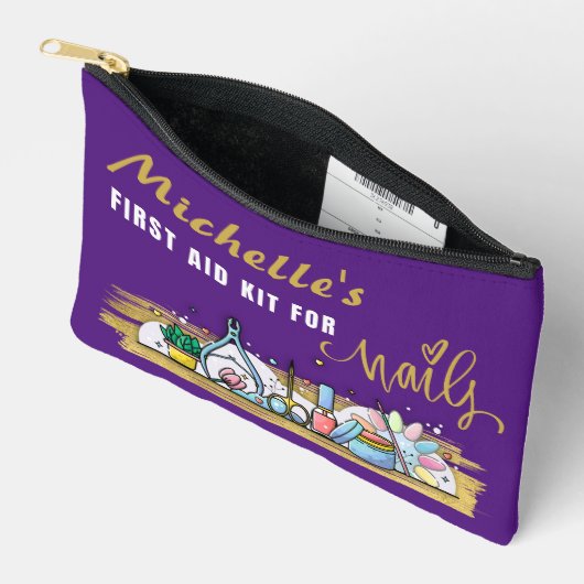 Gepersonaliseerde eerste hulp kit voor nagels acce etui (Open)