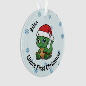 Gepersonaliseerde eerste kerst acryl Ornament (voorkant)