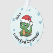 Gepersonaliseerde eerste kerst acryl Ornament (voorkant)