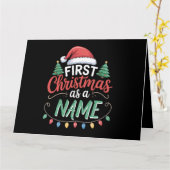 Gepersonaliseerde eerste kerst als een familie mat kaart (Gele Bloem)