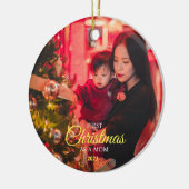 Gepersonaliseerde eerste kerst als een moeder met keramisch ornament (Links)