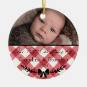 Gepersonaliseerde eerste kerst als grootouders Fot Keramisch Ornament (Voorkant)