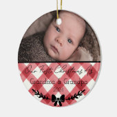Gepersonaliseerde eerste kerst als grootouders Fot Keramisch Ornament (Links)