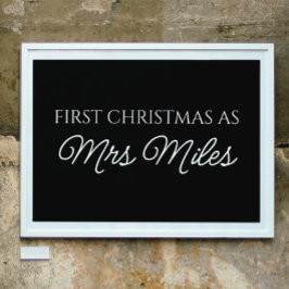 Gepersonaliseerde 'Eerste kerst als mevrouw' famil Perfect Poster