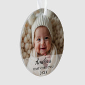 Gepersonaliseerde eerste kerst Baby foto Ornament (voorkant)