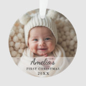 Gepersonaliseerde eerste kerst Baby foto Ornament (voorkant)