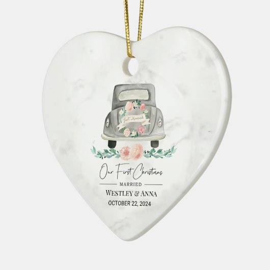 Gepersonaliseerde eerste kerst getrouwde Ornament  (Links)
