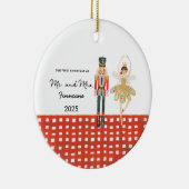 Gepersonaliseerde eerste kerst getrouwde Ornament  (Rechts)
