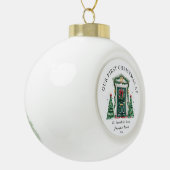Gepersonaliseerde eerste kerst in ons nieuwe huis keramische bal ornament (Links)