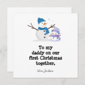 Gepersonaliseerde eerste kerst Kaart voor nieuwe v (Voorkant / Achterkant)