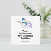 Gepersonaliseerde eerste kerst Kaart voor nieuwe v (Staand voorkant)