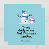 Gepersonaliseerde eerste kerst Kaart voor nieuwe v (Voorkant / Achterkant)