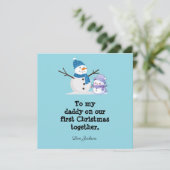 Gepersonaliseerde eerste kerst Kaart voor nieuwe v (Staand voorkant)