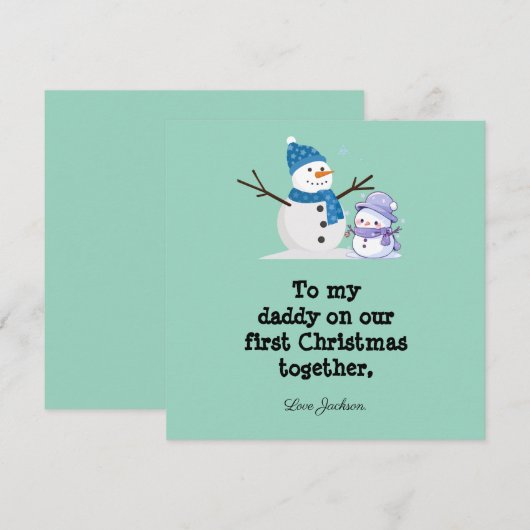 Gepersonaliseerde eerste kerst Kaart voor nieuwe v (Voorkant / Achterkant)