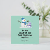 Gepersonaliseerde eerste kerst Kaart voor nieuwe v (Staand voorkant)