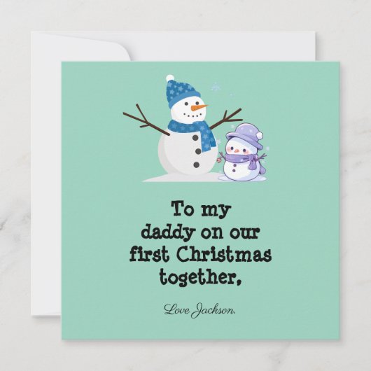 Gepersonaliseerde eerste kerst Kaart voor nieuwe v (Voorkant)