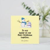 Gepersonaliseerde eerste kerst Kaart voor nieuwe v (Staand voorkant)