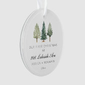 Gepersonaliseerde eerste kerst onze nieuwe huis ac ornament (voorkant)